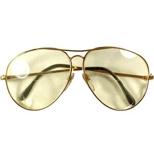 Luxottica Vintage Aviator Frames Gold Metal Oversize Pilot Retro Y2K Eyeglasses